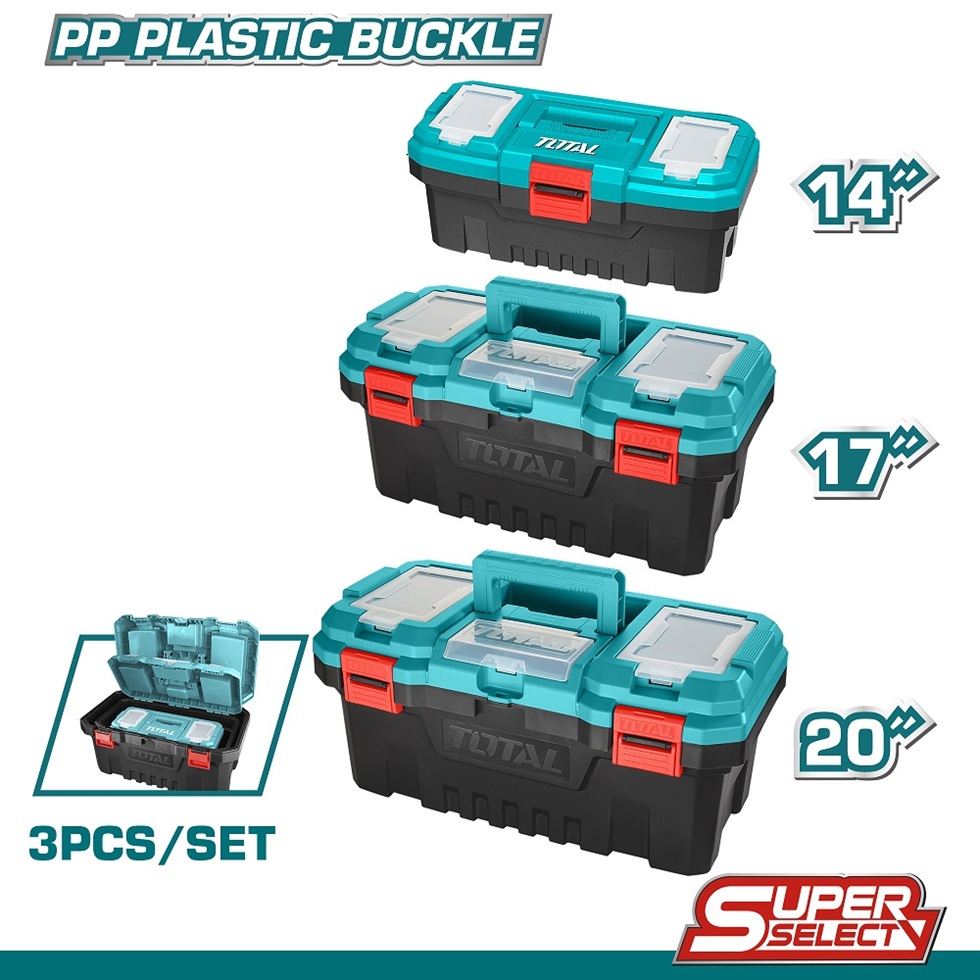 Set Cajas Para Herramientas Total 3pcs Ss