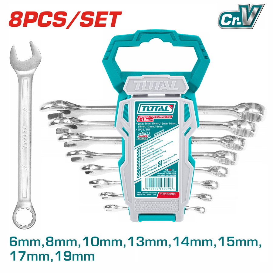 Set Llave Combinada Total 8 Pcs