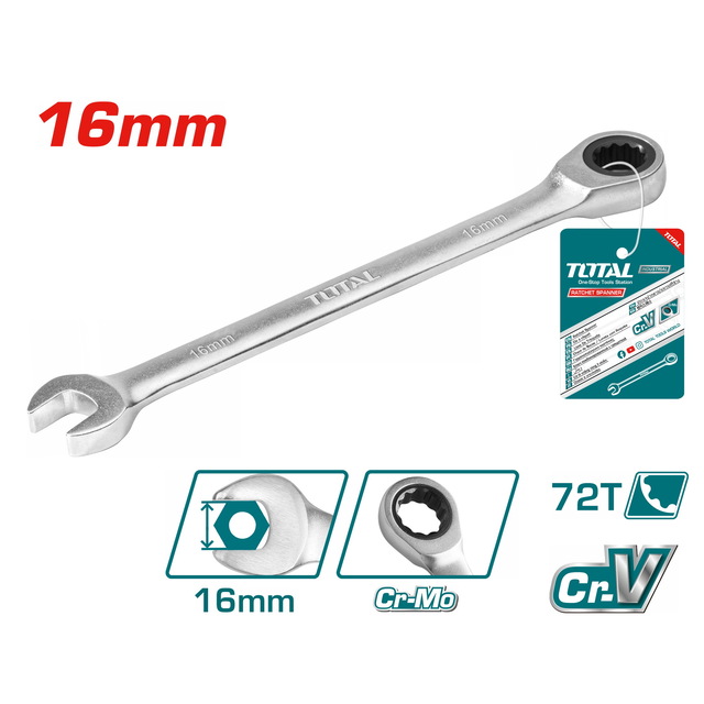 Llave Combinada Con Cricket Total 16 Mm