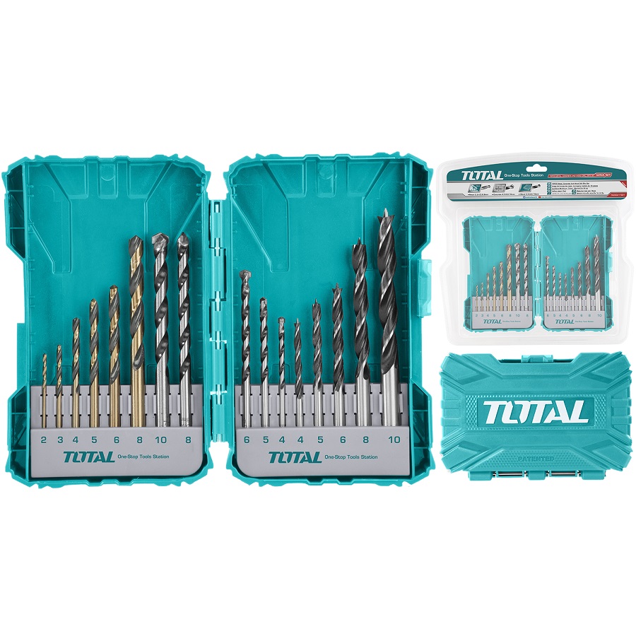 Kit Mechas Total 16pcs Madera Metal Hormigon