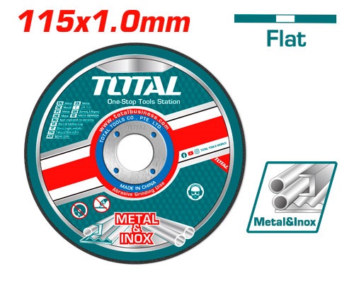 Disco Abrasivo Total P/Metal E Inox 115*1.0*22*2mm