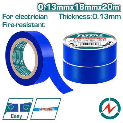 Cinta Adhesiva Total Azul  0.13mmx20m Autofundente (4689)