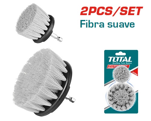 Cepillo Total P/ Taladro Cerdas Suaves 2" Y 3.5"
